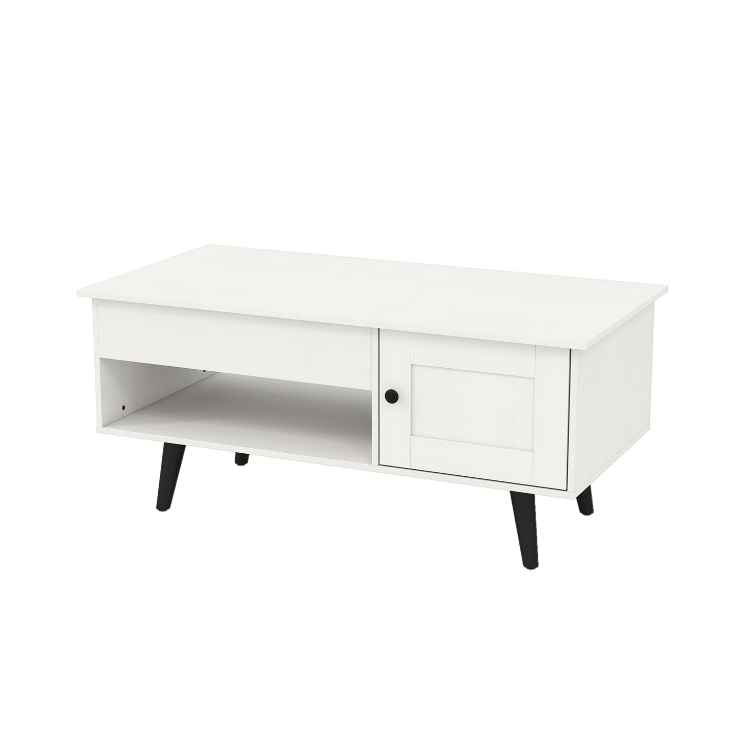 Lift Top Coffee Table with Storage Living Room Table with Hidden Compartment-Natural