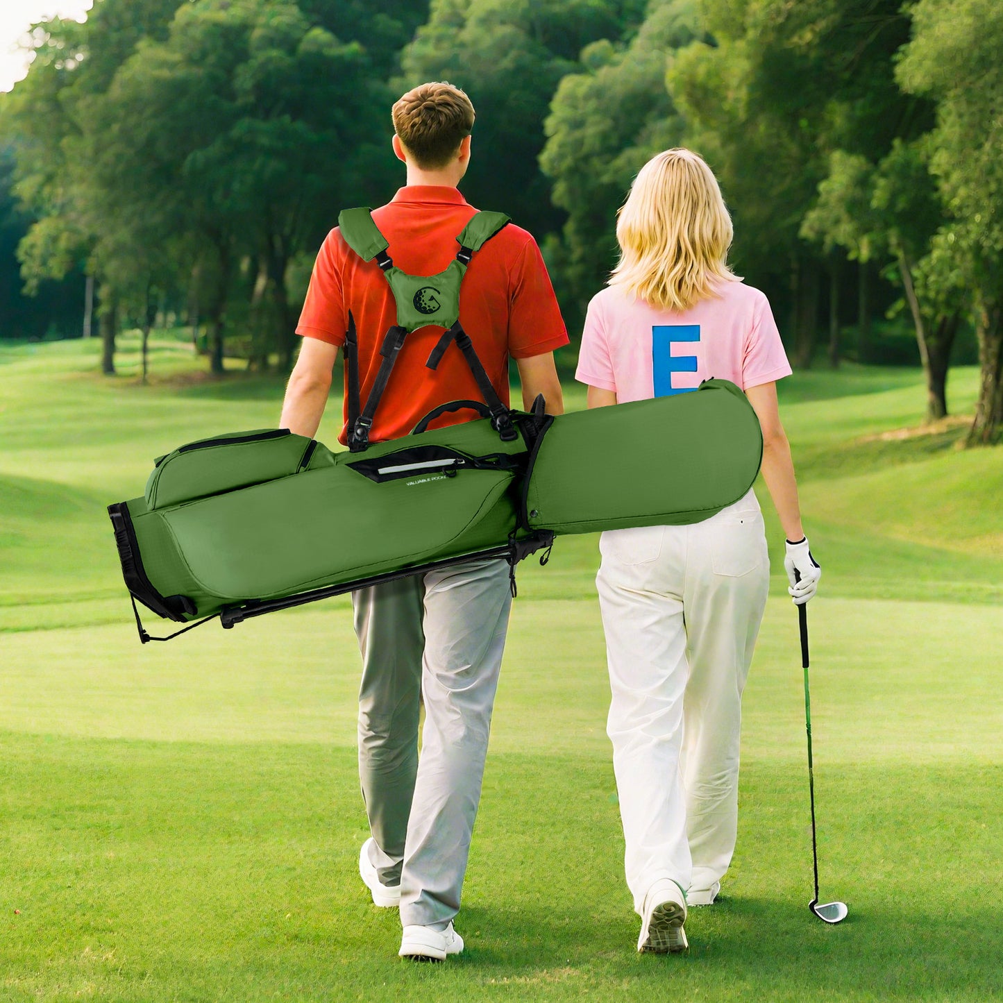 Lightweight Golf Stand Bag with 8 Way Top Dividers-Blue