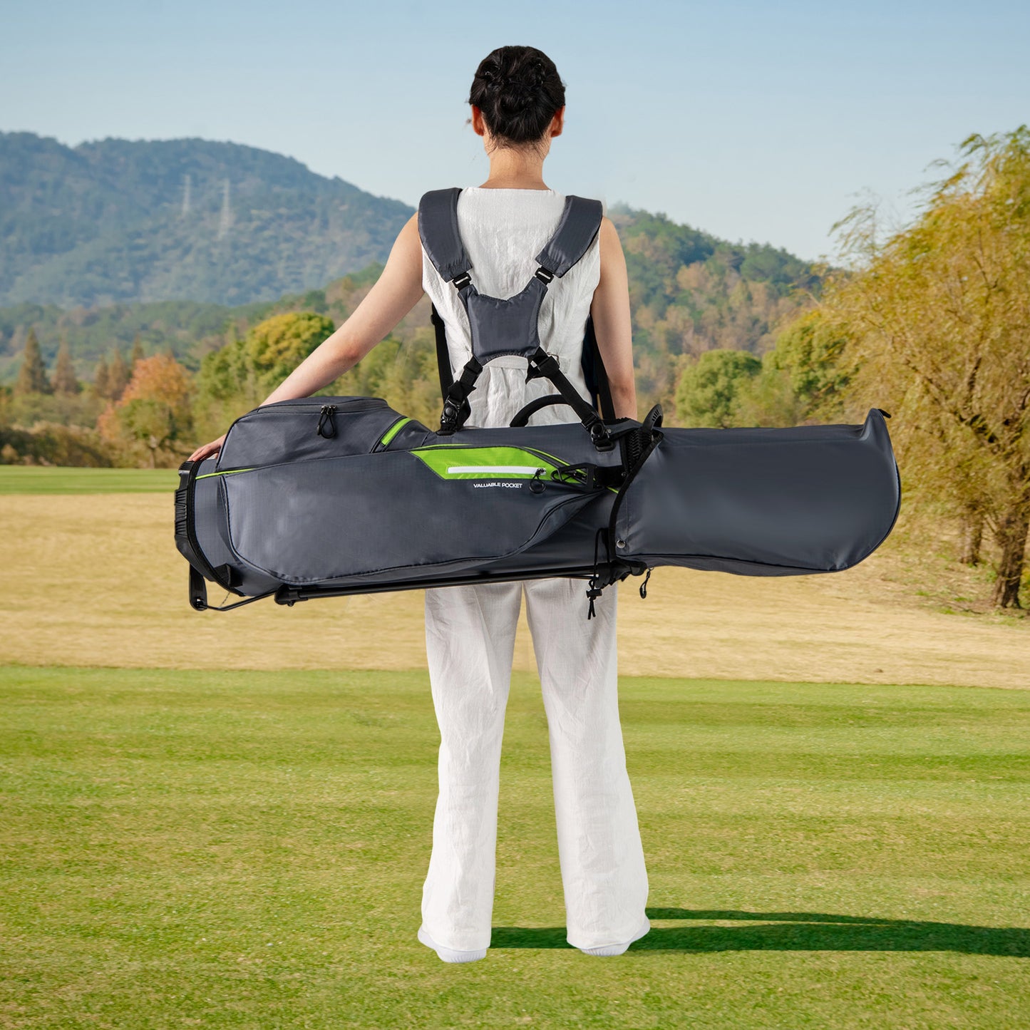 Lightweight Golf Stand Bag with 8 Way Top Dividers-Blue