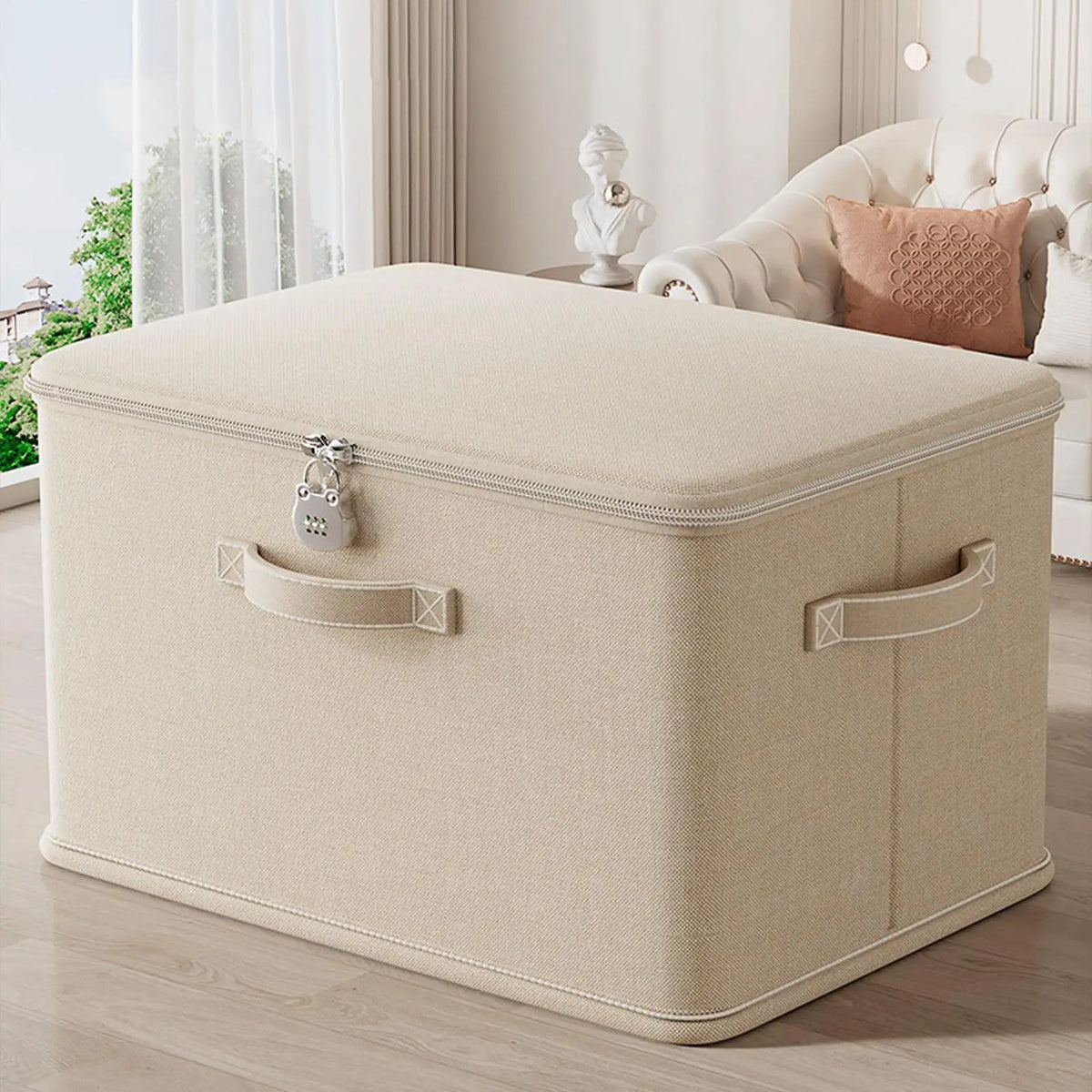 Lockable Storage Box Stackable Container with Handle - Home Clothes Organisation