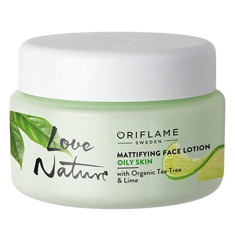 Love Nature Mattifying Face Lotion with Organic Tea Tree & Lime 50ml