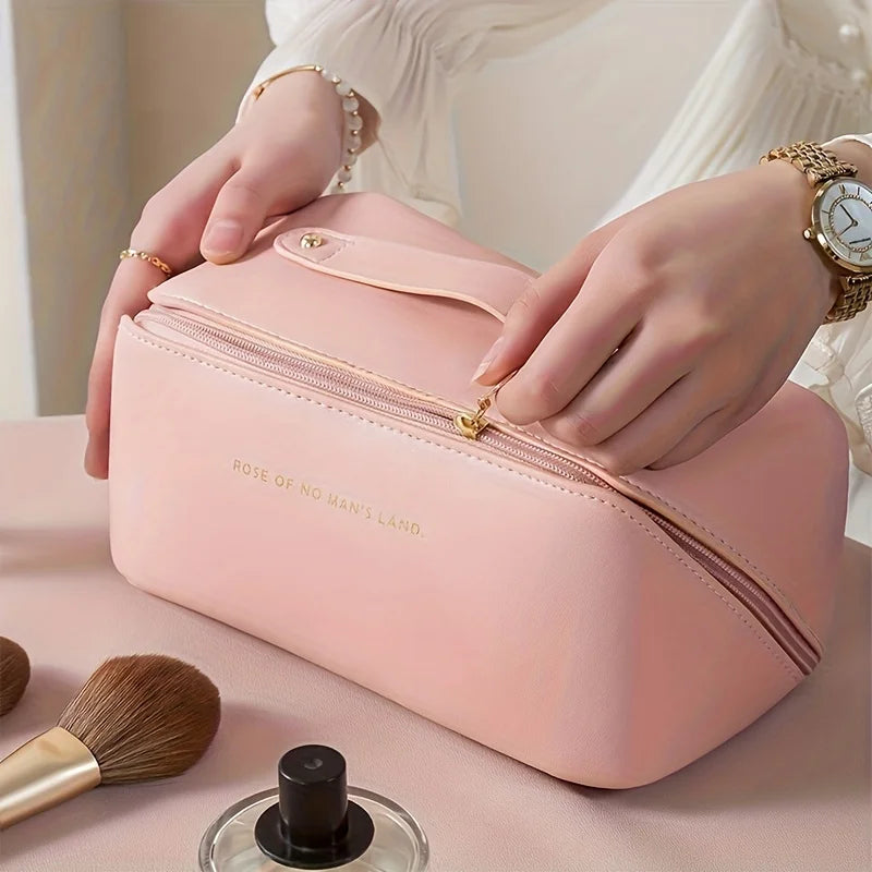 Luxury Makeup Organizer Bag for Women - Travel Toiletry Kit, Cosmetic Storage Case with Zipper