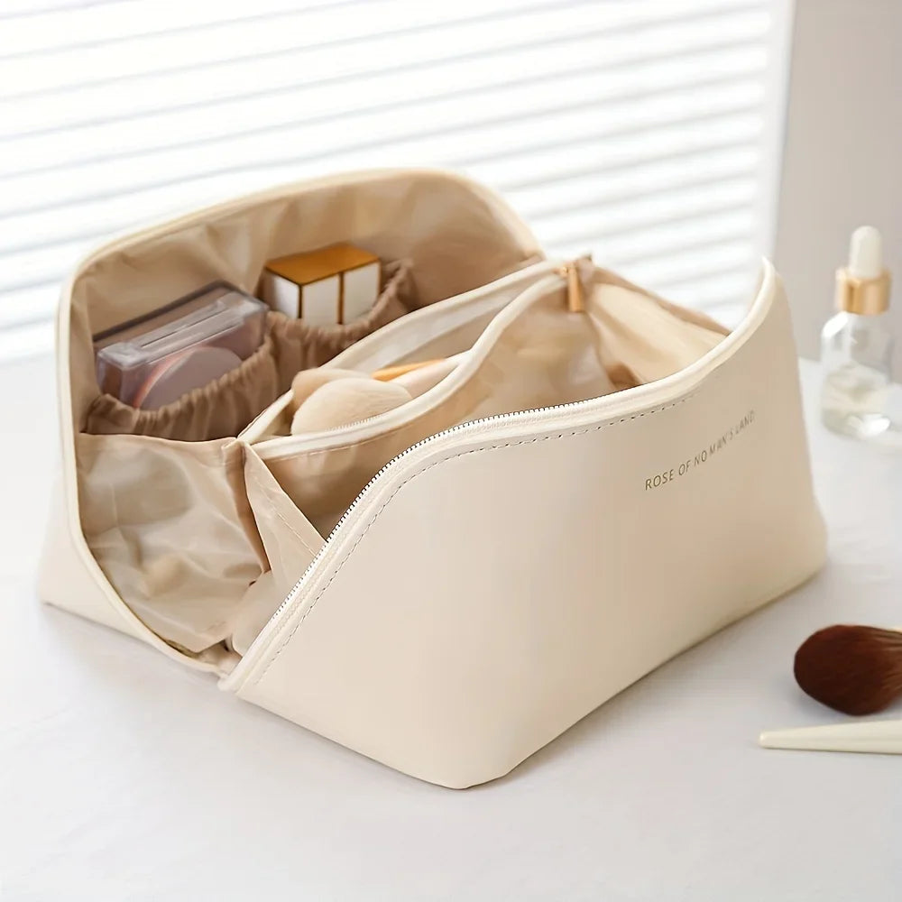 Luxury Makeup Organizer Bag for Women - Travel Toiletry Kit, Cosmetic Storage Case with Zipper