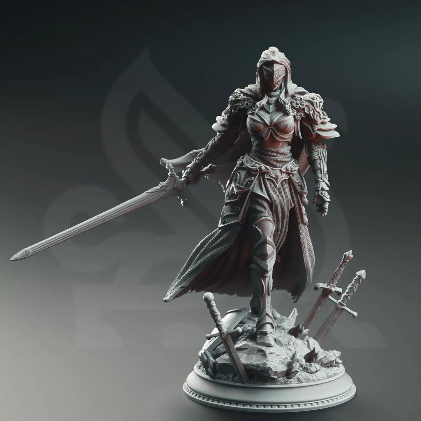 Lydia the Merciless – Duke’s Commander - 3D Printed Fighter Character Miniature