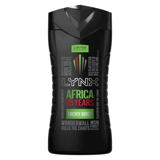 Lynx Africa Body Wash: Invigorating Cleanse & Legendary Scent for Men - 250ml (8.45 fl oz)