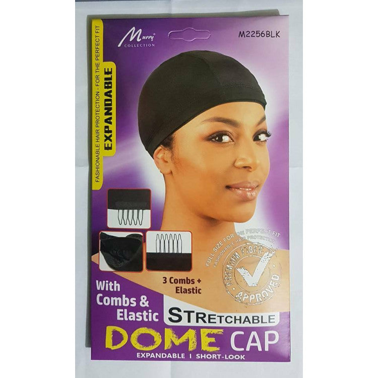 Murry Collection Dome Cap No. M2256BLK: Secure & Breathable Wig Foundation (One Size, Black)