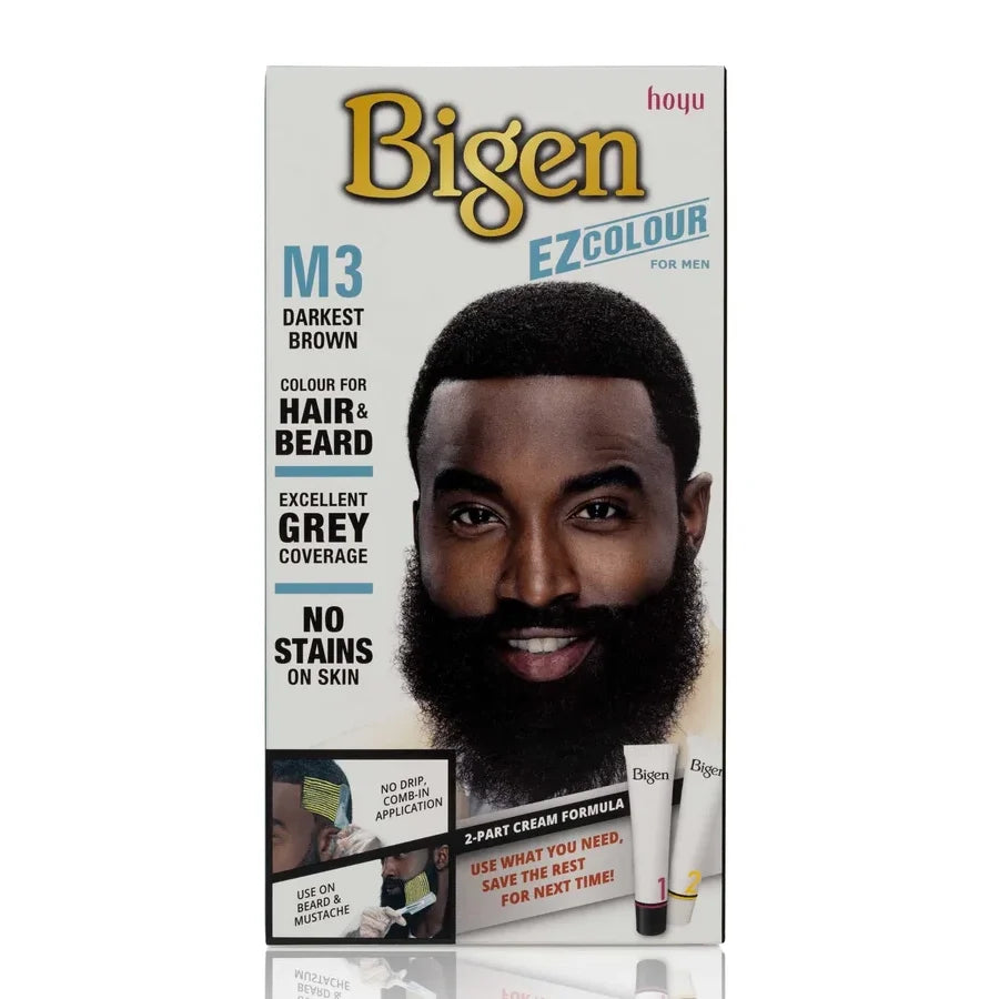 Bigen EZ Colour Permanent Hair Dye - Natural Grey Coverage for Men, All Shades