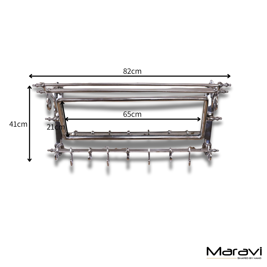 Lohit Train Antique Luggage Rack with Mirror