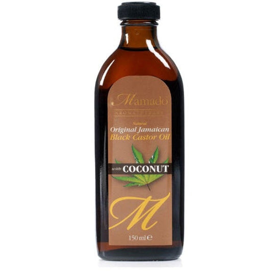 Mamado Natural Original Jamaican Black Castor Oil With Coconut - Strengthens & Nourishes Hair & Skin - 150ml/5.07 oz