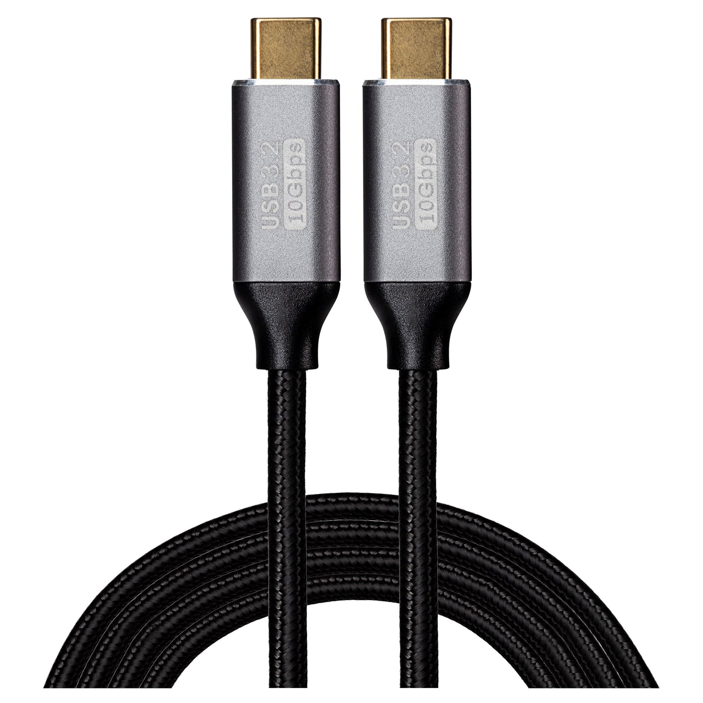 Maplin USB-C to USB-C 3.2 Gen2 100W 10Gbps Super Speed Cable - Black, 1m