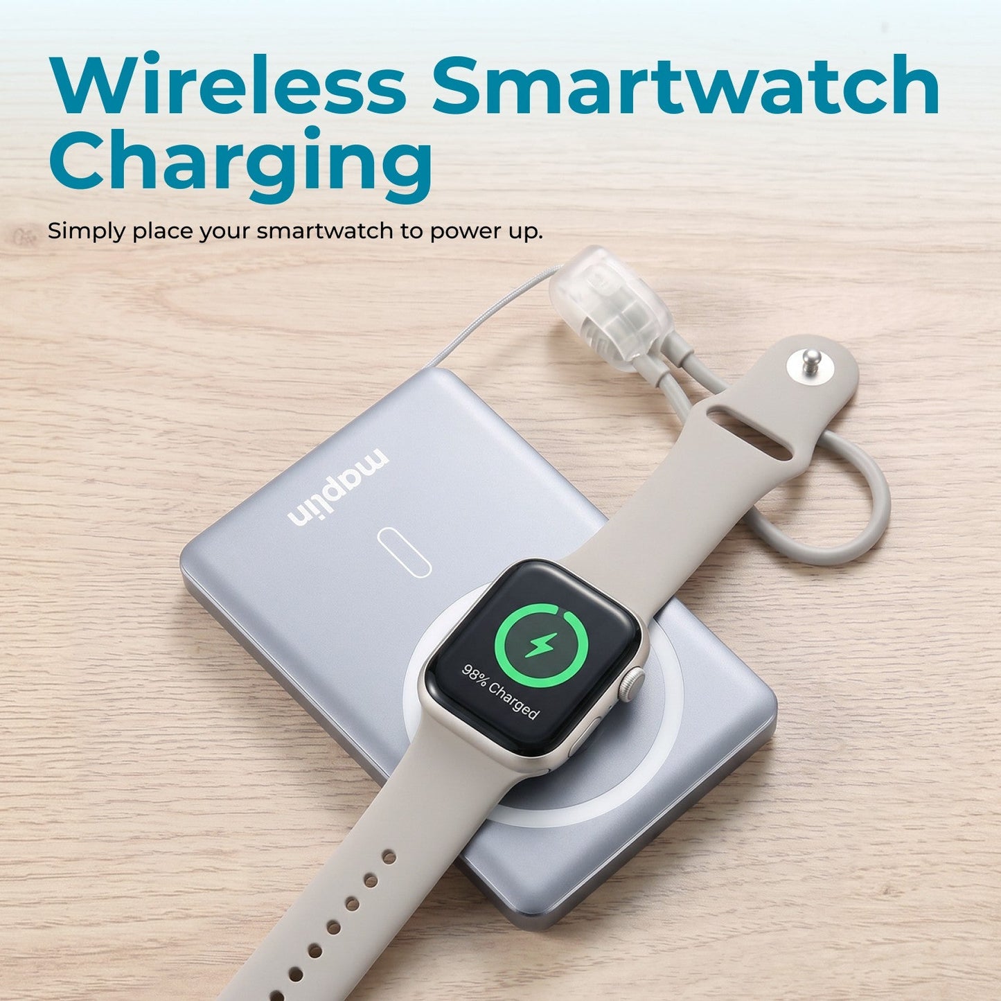Maplin 5000mAh USB-C MagSafe Wireless Power Bank