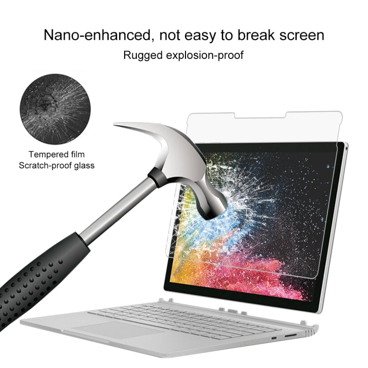0.4mm 9H Surface Hardness Full Screen Tempered Glass Film for Microsoft Surface Book 2 15 inch, For Surface Book 2 15 inch