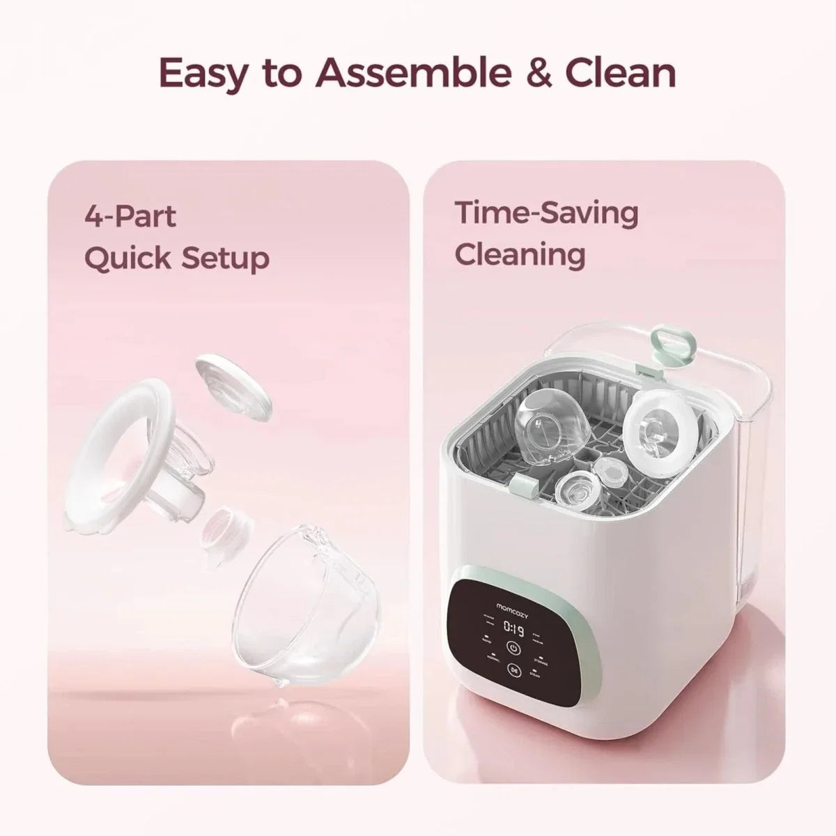 Momcozy S12 Pro+ Wearable Electric Breast Pump Single - White