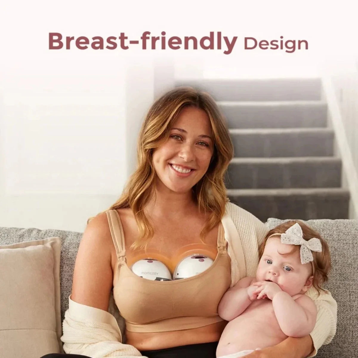 Momcozy M5 Smart Single Wearable Electric Breast Pump - Gray
