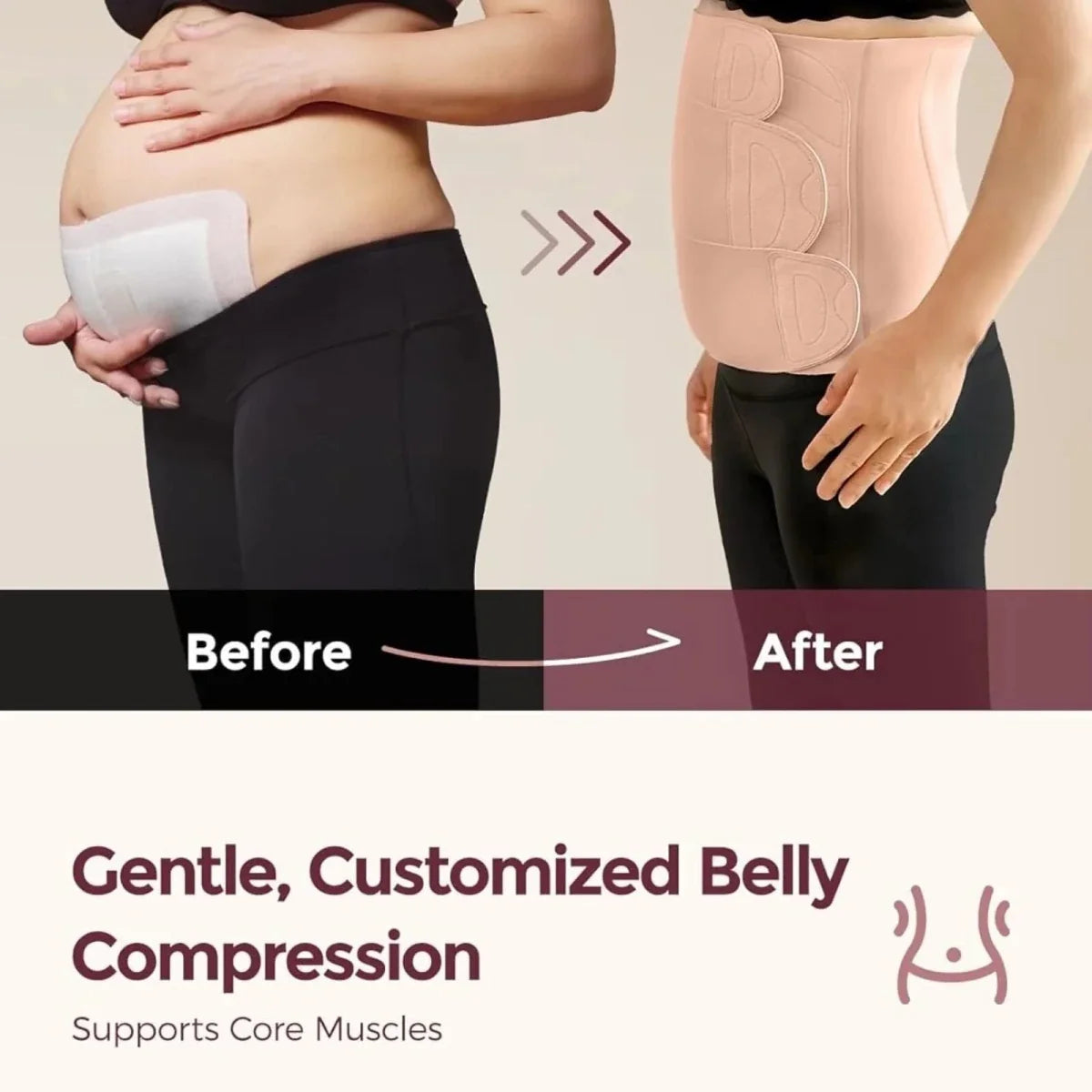 Momcozy Ergowrap Postpartum Belly Band Standard XL - Oyster Pink