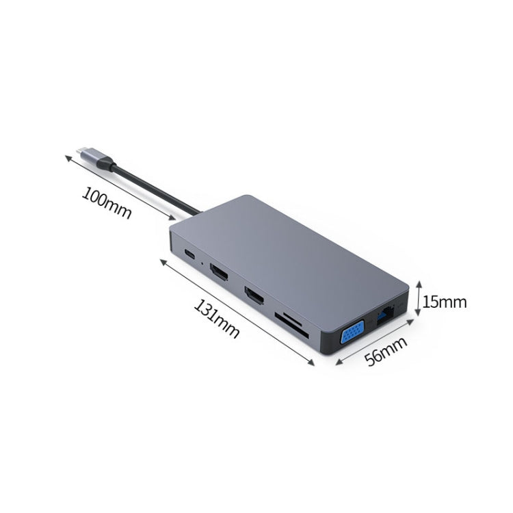 Blueendless 12 In 1 Multi-function Type-C / USB-C HUB Expansion Dock, 12 In 1