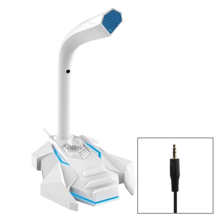 GK Desktop 3.5mm Wired Dual Mic Condenser Microphone, Compatible with PC / Mac for Live Broadcast, Show, KTV, etc., GK  3.5mm Port/Red, GK  3.5mm Port/White