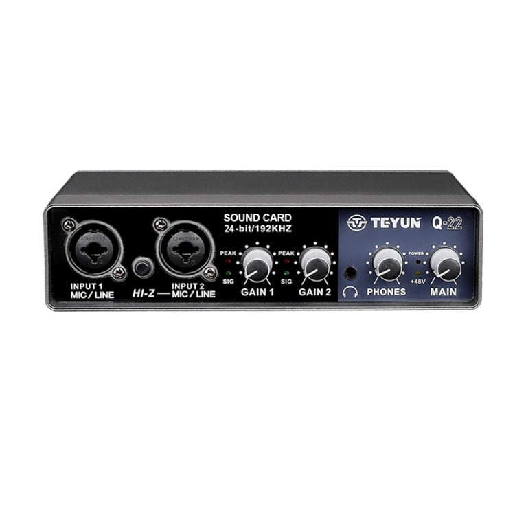 TEYUN Q-22 USB Computer Free Srive Microphone External Sound Card, Q-22