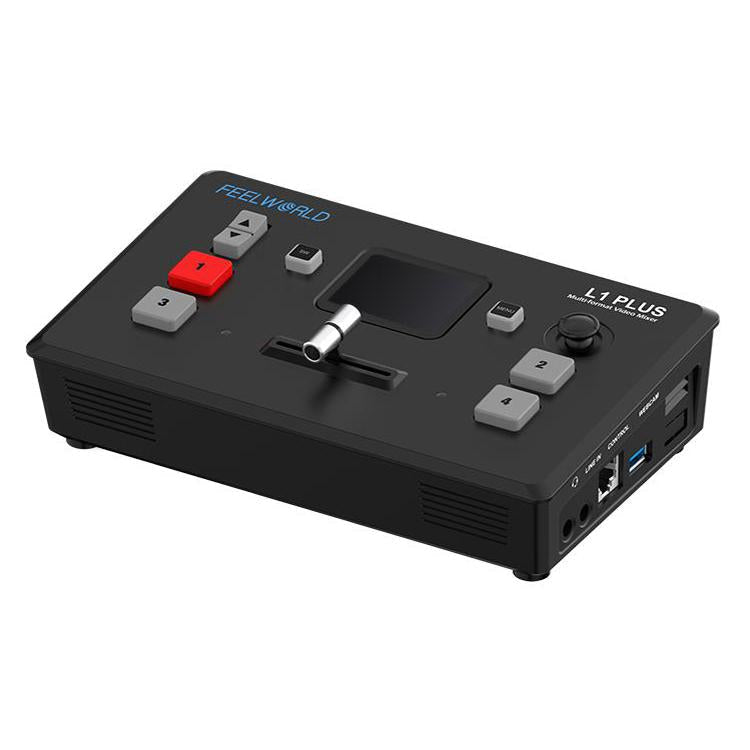 FEELWORLD L1 PLUS Multi-camera Video Mixer Switcher Touch Screen PTZ Control USB3.0 Fast Streaming Switcher (US Plug)