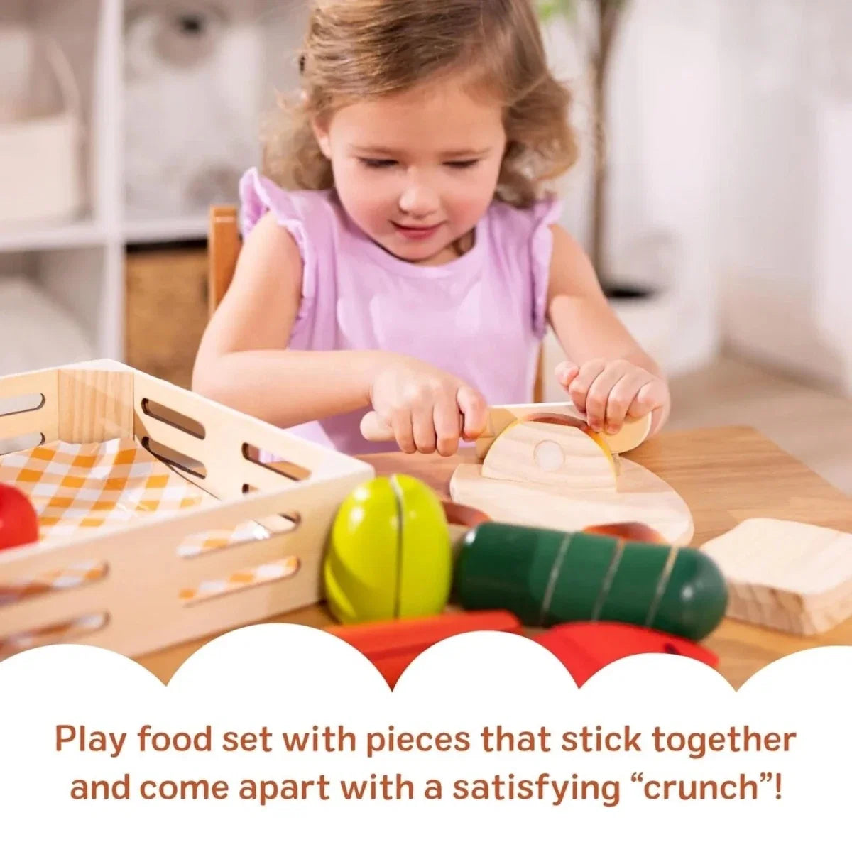 Melissa & Doug Wooden Cutting Food Play Set