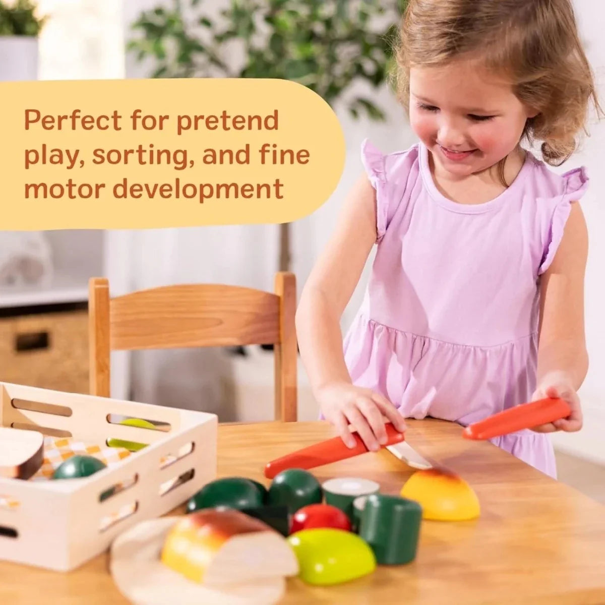 Melissa & Doug Wooden Cutting Food Play Set