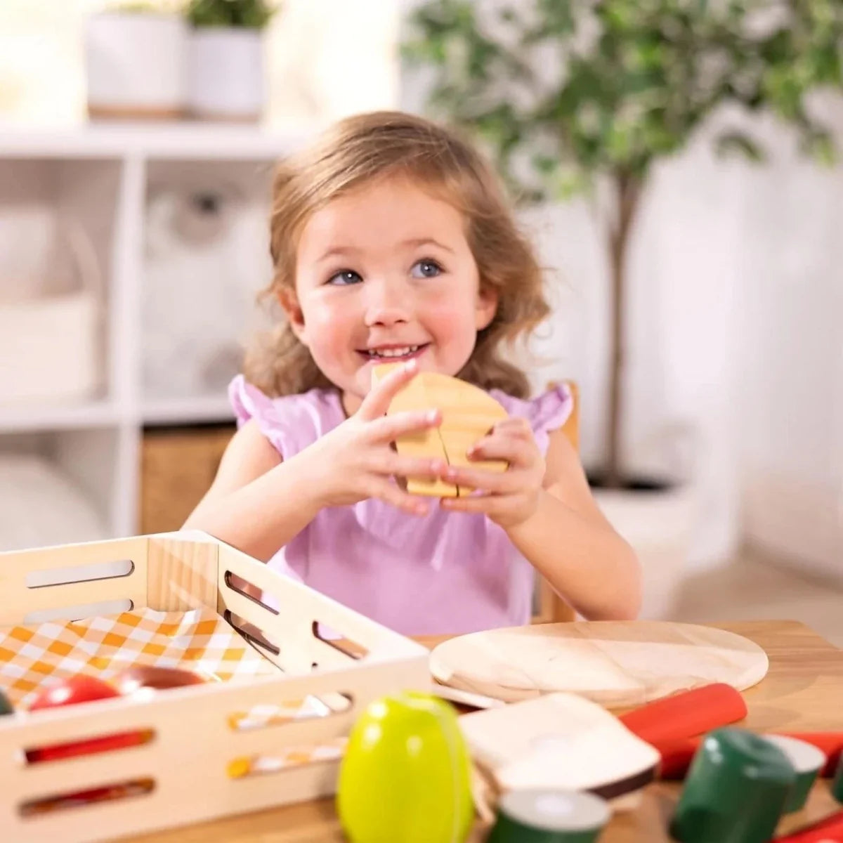 Melissa & Doug Wooden Cutting Food Play Set
