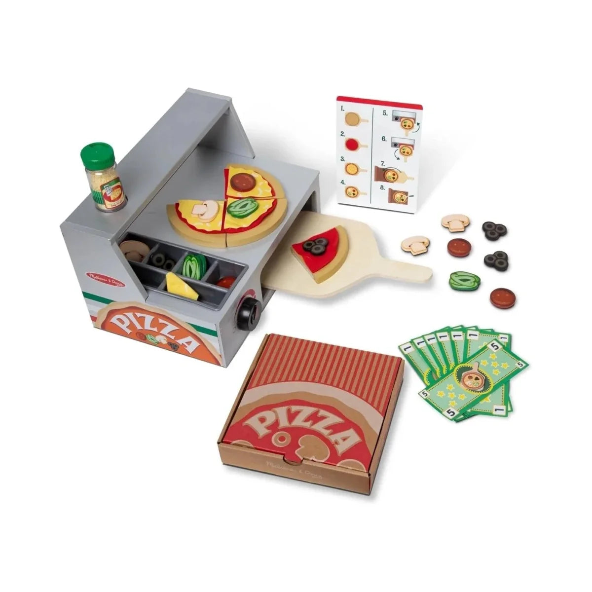Melissa & Doug Wooden Pizza Counter Play Set