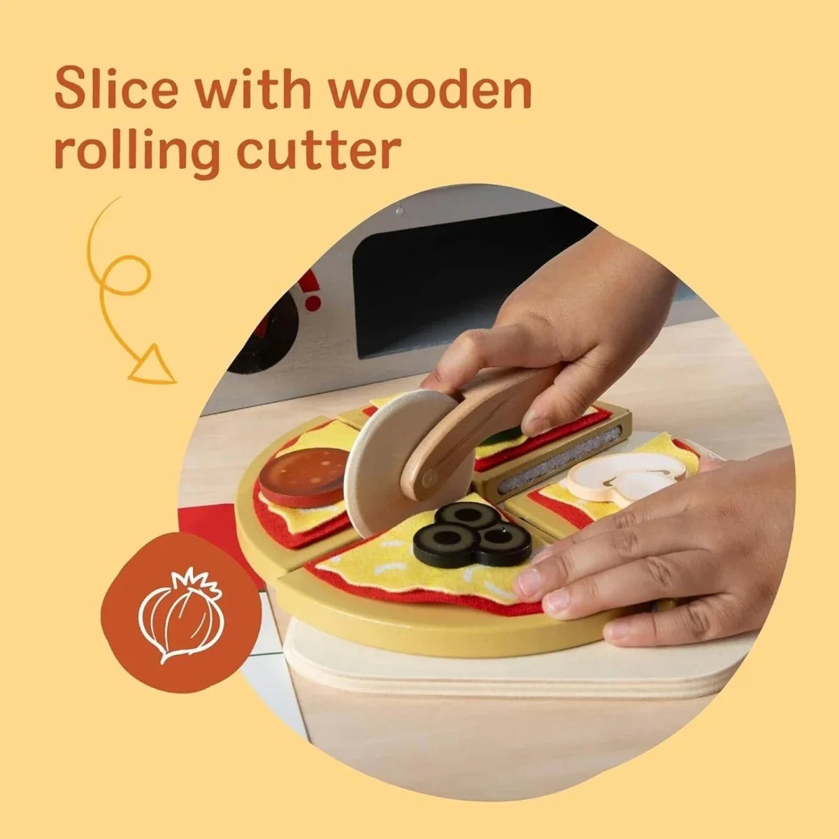 Melissa & Doug Wooden Pizza Counter Play Set
