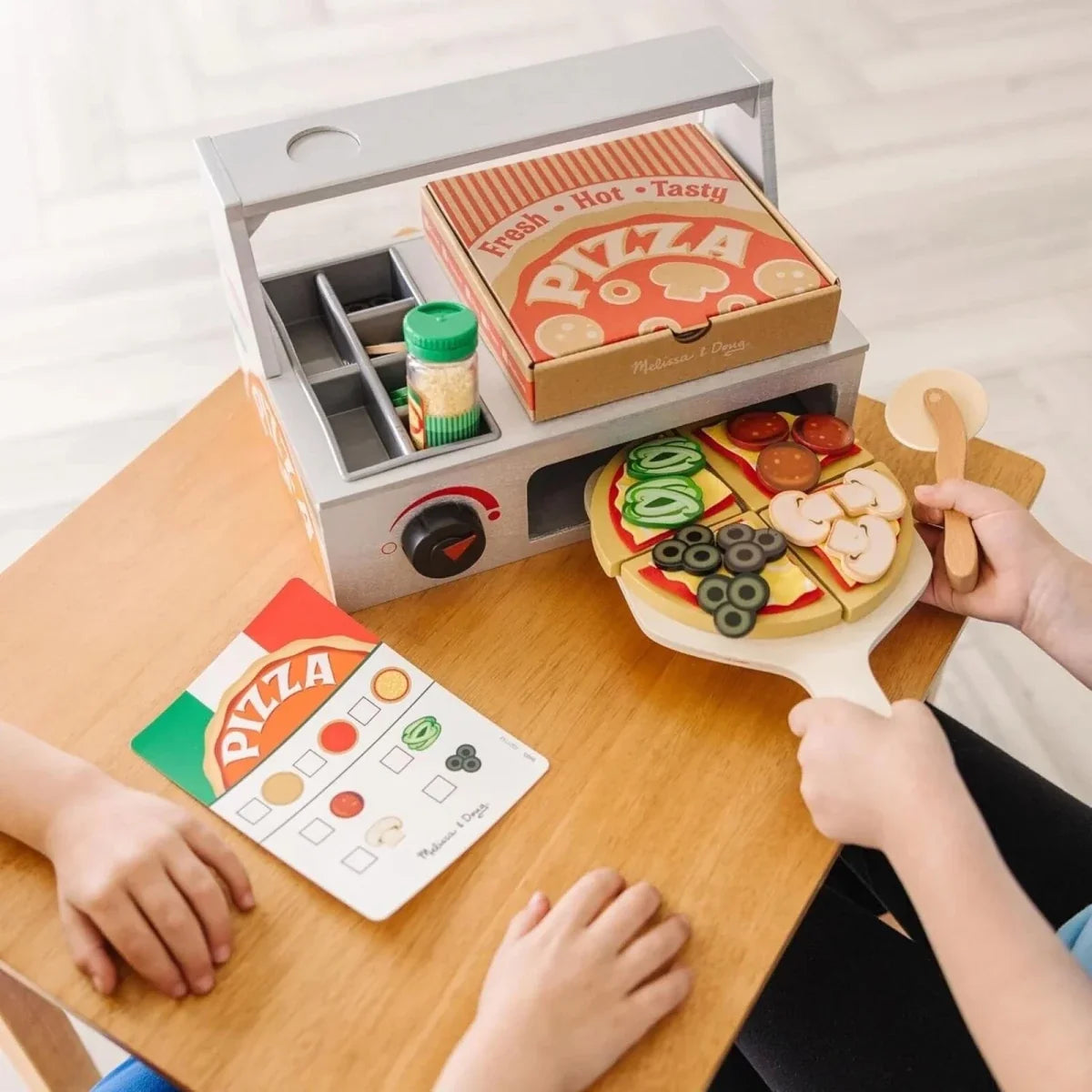 Melissa & Doug Wooden Pizza Counter Play Set