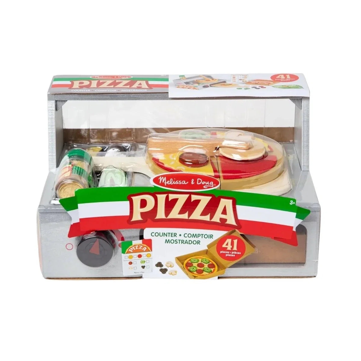 Melissa & Doug Wooden Pizza Counter Play Set