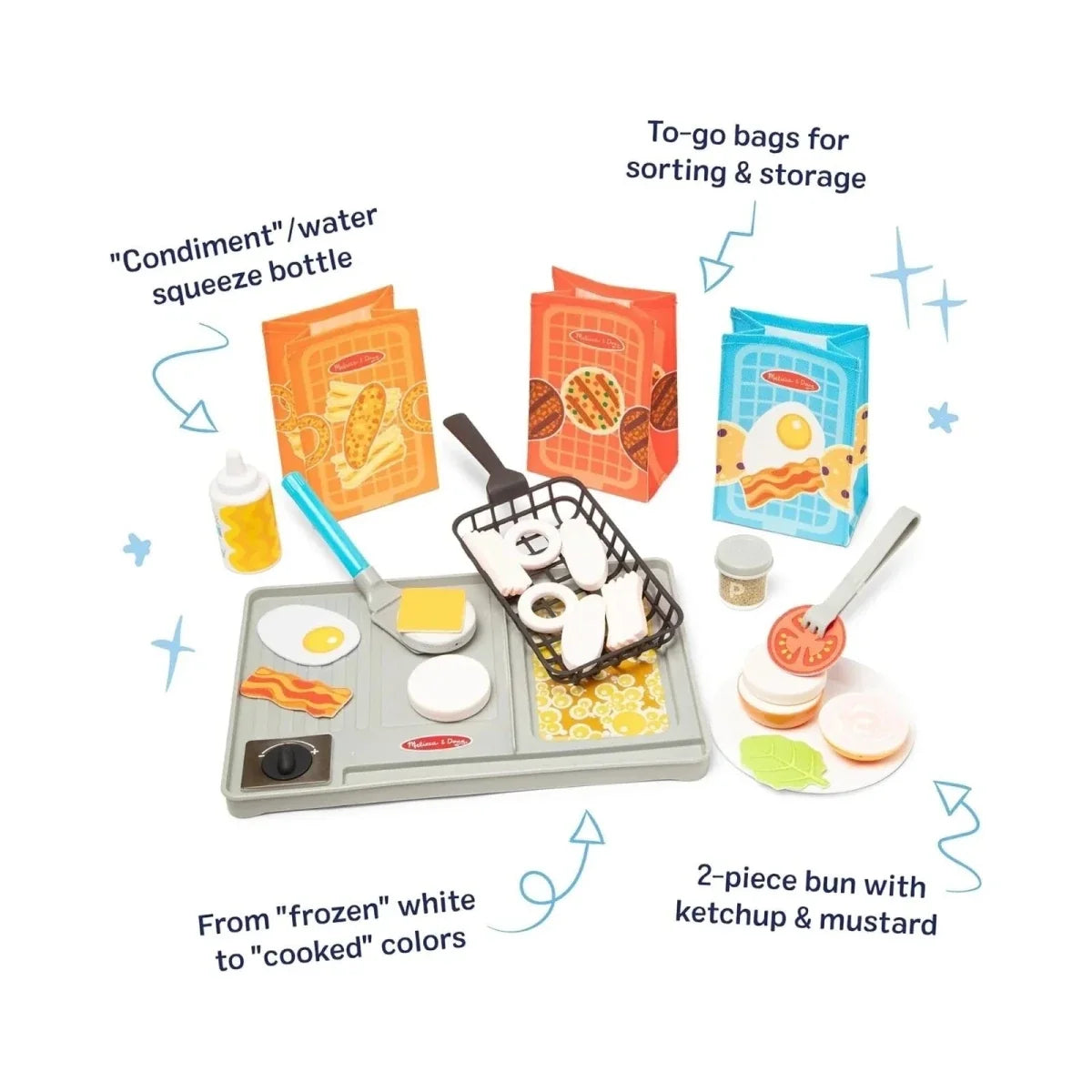 Melissa & Doug Flip & Fry Grill Play Set