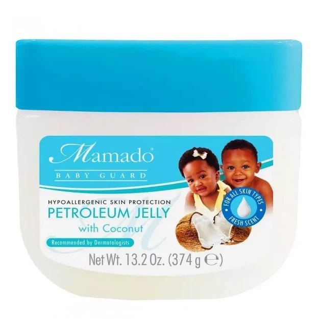 Mamado Petroleum Jelly with Coconut Gentle Moisturizing & Skin Protection for Delicate Children's Skin 374 g/13.19 oz