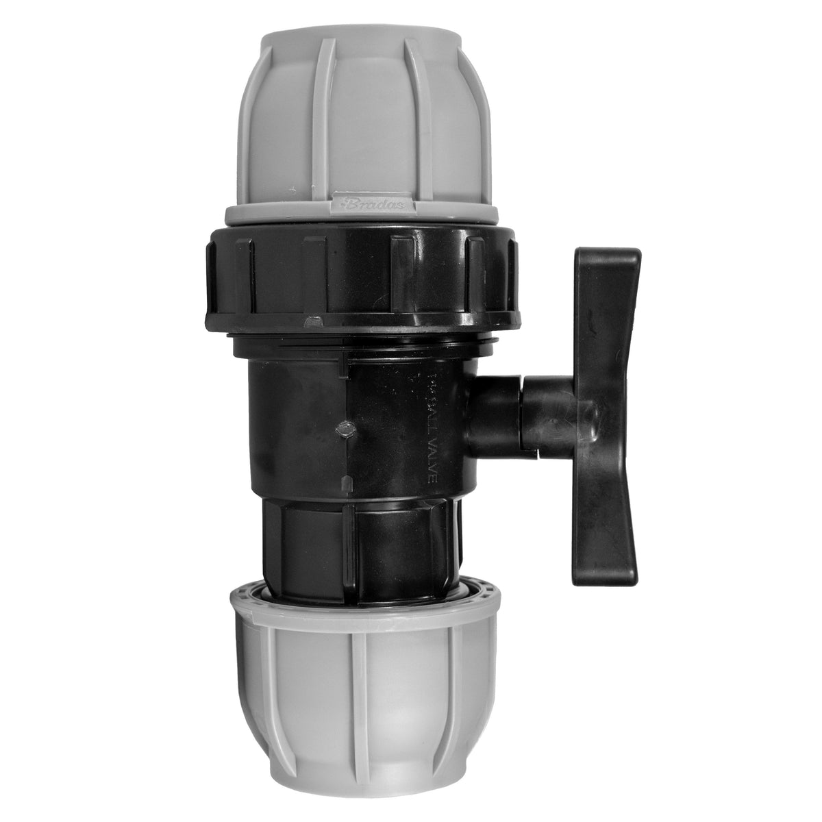 Wall Flange Kit 32mm MDPE + 32mm MDPE Valve + 25mm Brass Barb