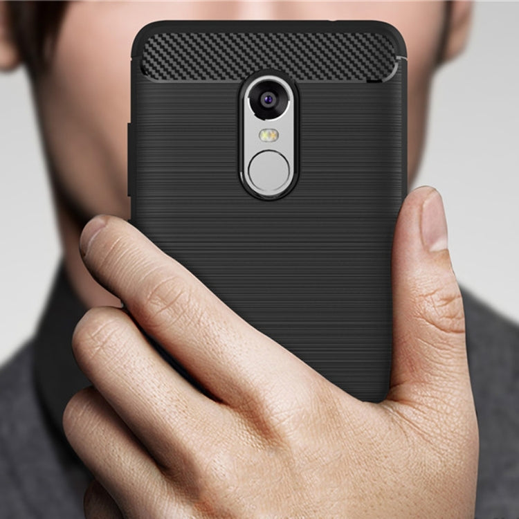 For Xiaomi  Redmi Note 4X Brushed Carbon Fiber Texture Shockproof TPU Protective Case , For Redmi Note 4X