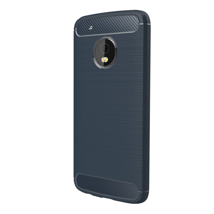 For Motorola Moto G5 Plus Brushed Carbon Fiber Texture Shockproof TPU Protective Cover Case, For Moto G5 Plus
