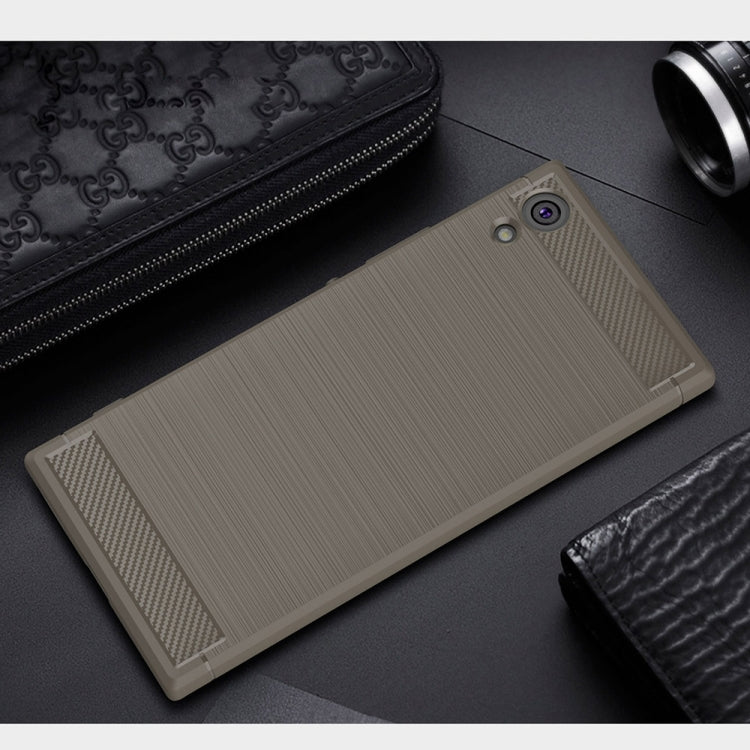 For Sony Xperia XA1 Ultra Brushed Texture Carbon Fiber Shockproof TPU Rugged Armor Protective Case, Sony Xperia XA1 Ultra, For Sony Xperia XA1 Ultra