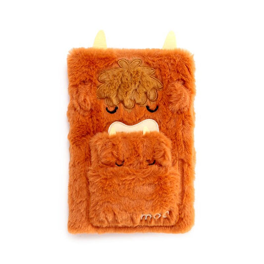 Plush A5 Notebook with Pouch & Mini Notebook - Highland Coo
