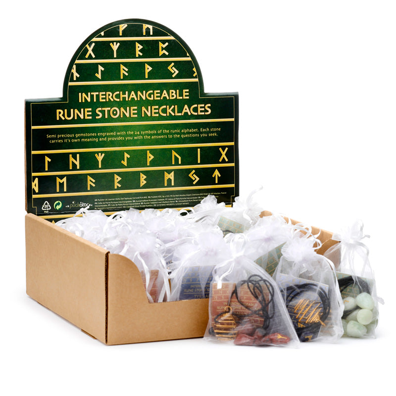 Make Your Own Rune Stone Gemstone Pendant Necklace Kit
