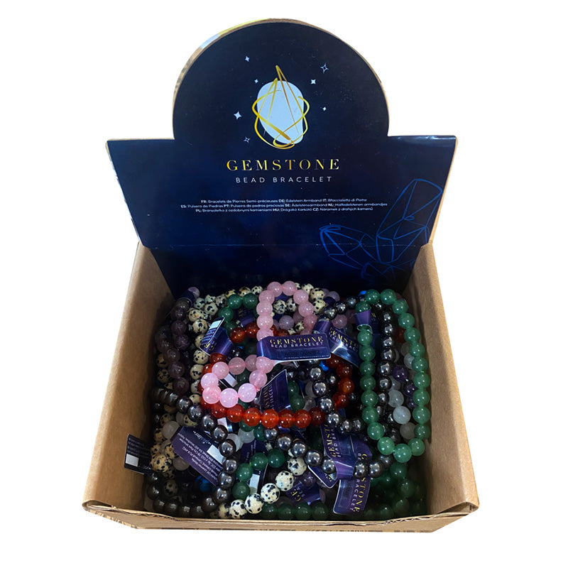 Gemstone Round Beads Beaded Bracelet