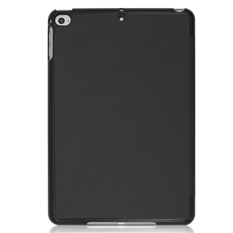 Custer Texture Horizontal Flip Smart PU Leather Case for iPad Mini 4 / Mini 5, with Sleep / Wake-up Function & Three-folding Holder, For iPad Mini 4 / Mini 5