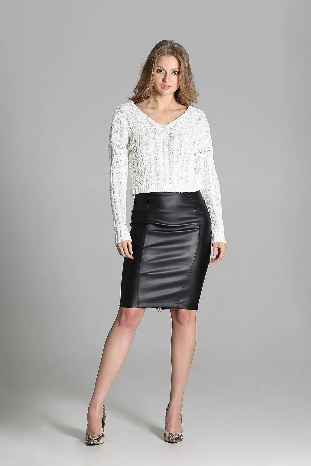 MKM plaid patterns short sweater
