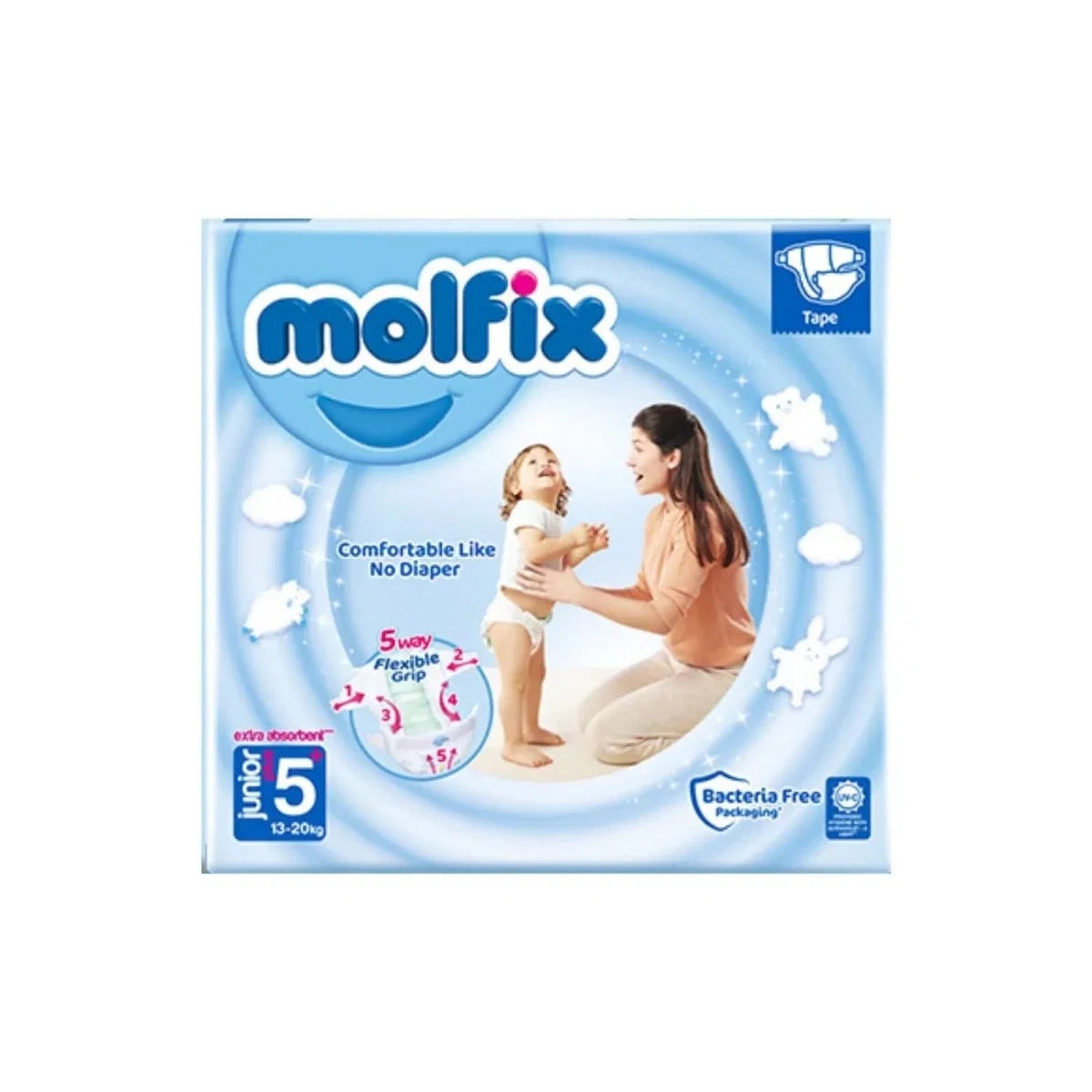 Molfix Junior Plus Size 5+ Nappy Pants - 44 nappies