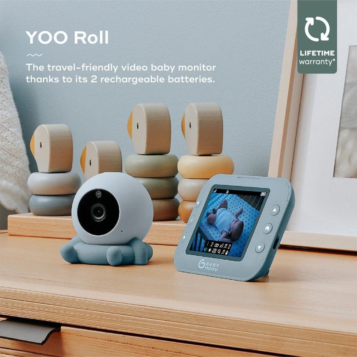 Babymoov Babyphone Yoo Roll Video Baby Monitor