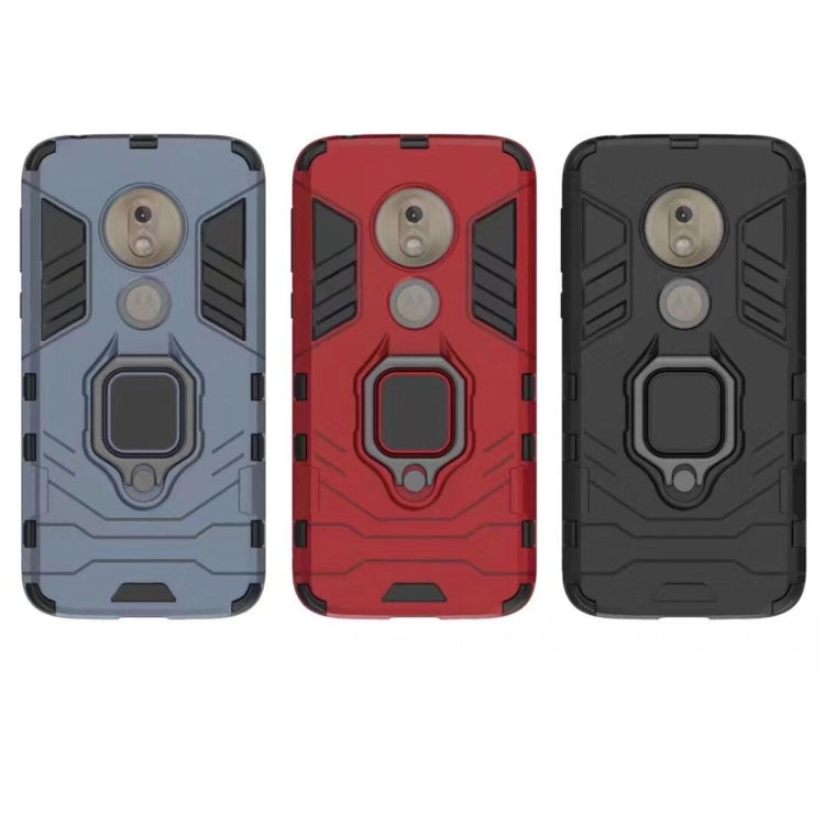 PC + TPU Shockproof Protective Case for Motorola Moto G7 Play, with Magnetic Ring Holder, For Motorola Moto G7 Play