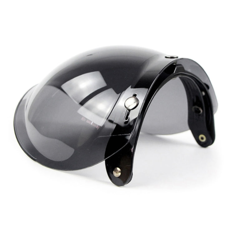 Soman Motorcycle Bubble Visor Open Face Helmet Visor Helmet Windshield Shield with Transparent Frame(Yellow)