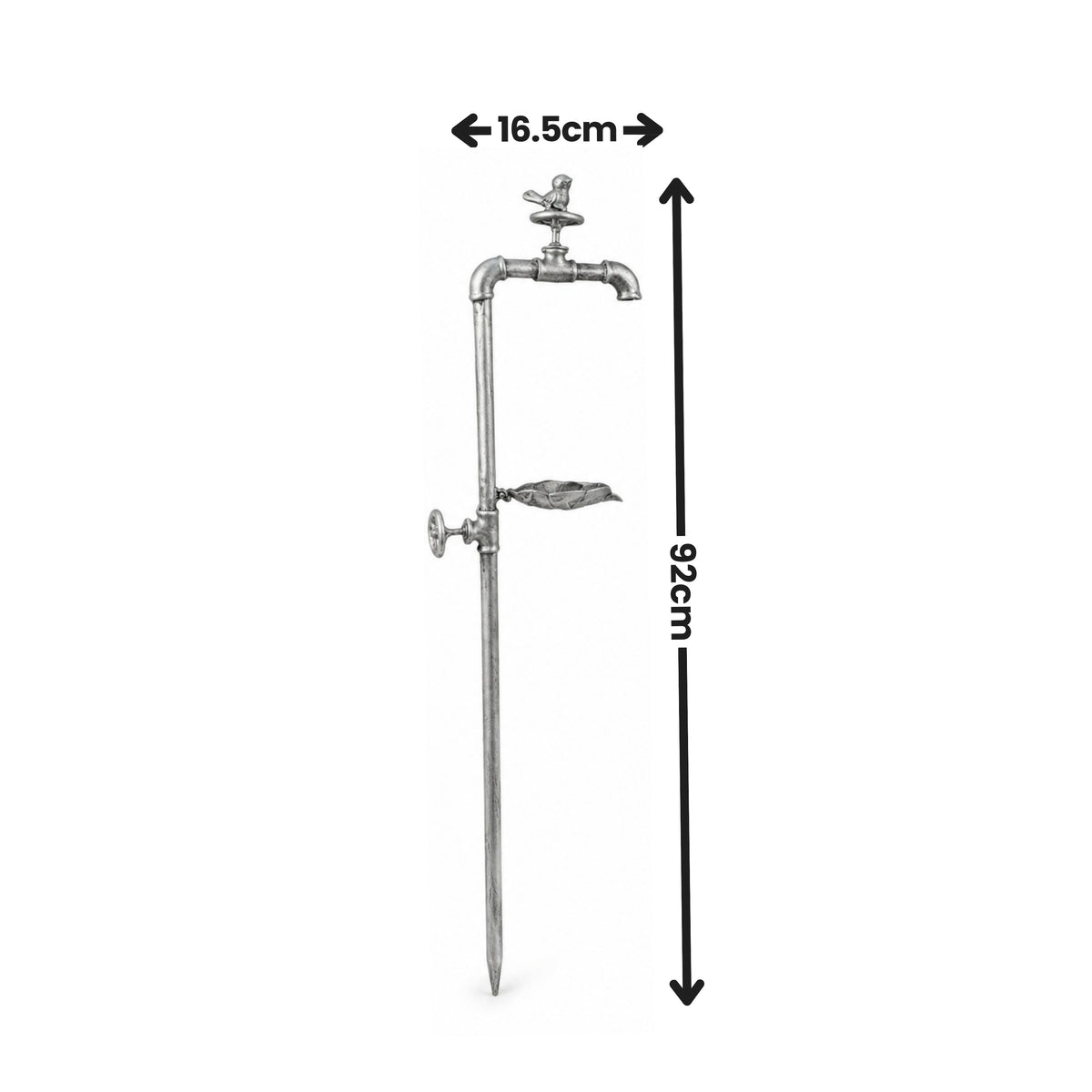 Rustic Bird Bath and Feeder Freestanding Garden Stake 92cm