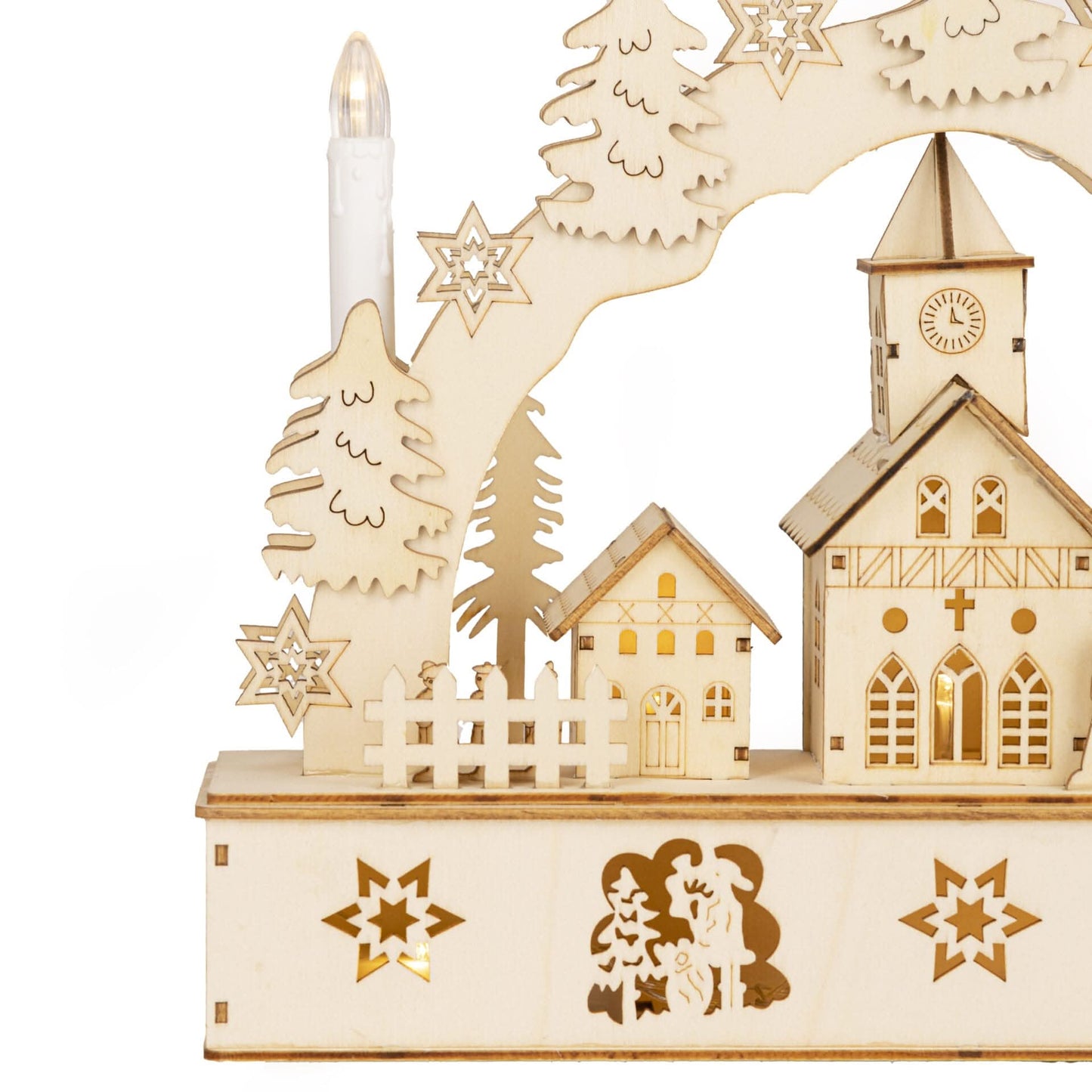 Christmas Village Candle Bridge