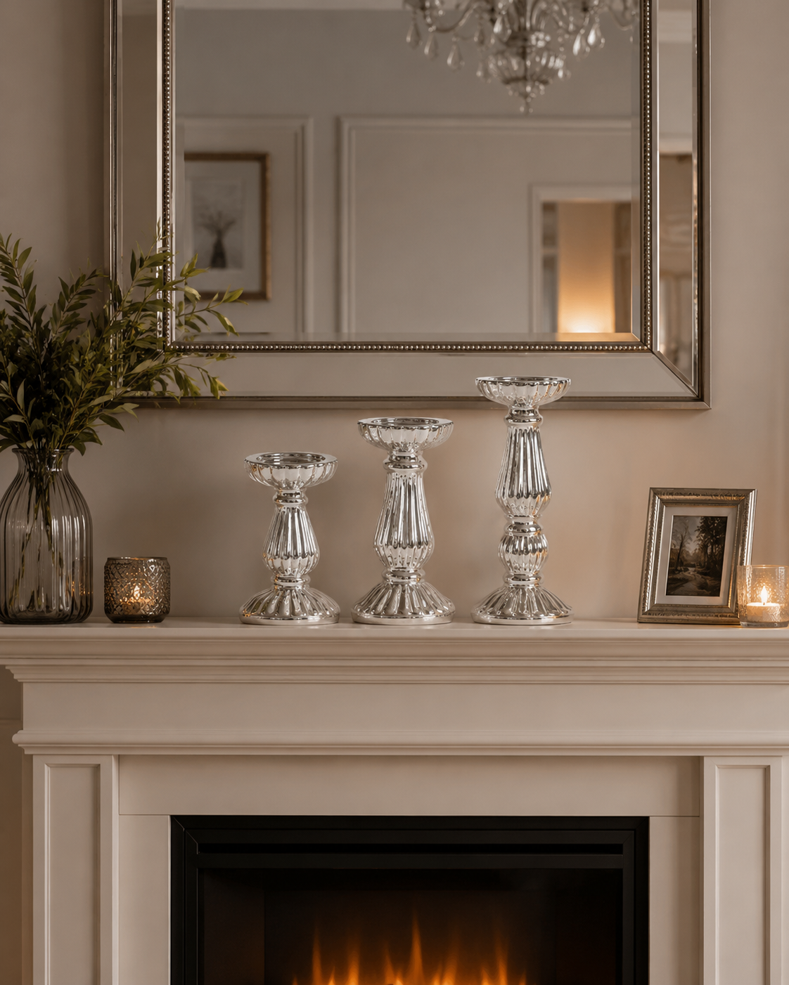 3  Piece Staggered Pillar Candle Holder Set