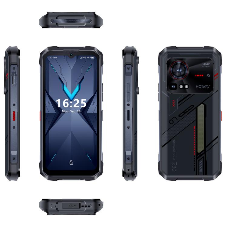[HK Warehouse] HOTWAV Hyper 7 Rugged Phone, 8GB+256GB, 10800mAh, 6.6 inch Android 14 MediaTek Dimensity 7050 5G, Network: 5G, OTG, NFC (Black)