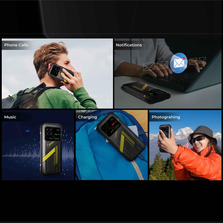 [HK Warehouse] HOTWAV Hyper 7 Rugged Phone, 8GB+256GB, 10800mAh, 6.6 inch Android 14 MediaTek Dimensity 7050 5G, Network: 5G, OTG, NFC (Punk Yellow)